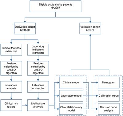 Risk Estimation of Infectious and Inflammatory Disorders in Hospitalized Patients With Acute Ischemic Stroke Using Clinical-Lab Nomogram